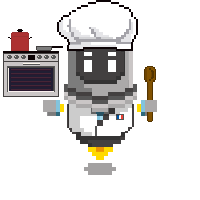 robot 16 pixels chef
