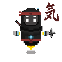 robot 16 pixels ninja